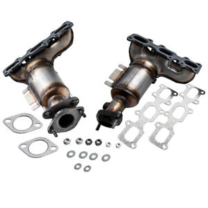 Pair Exhaust Manifold Catalytic Converters for Ford Explorer V6 3.5L 2013-2019