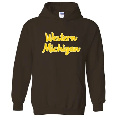 Western Michigan Broncos Basic Script - Team Color Hoodie - Dark Chocolate - Image 1 of 4