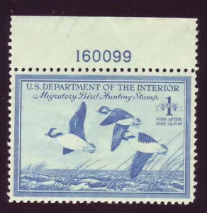 RW15 ( $1 Ente ) - GEM CENTER - MNH - POSITION PIECE w TOP PLATE #!! - Bild 1 von 1