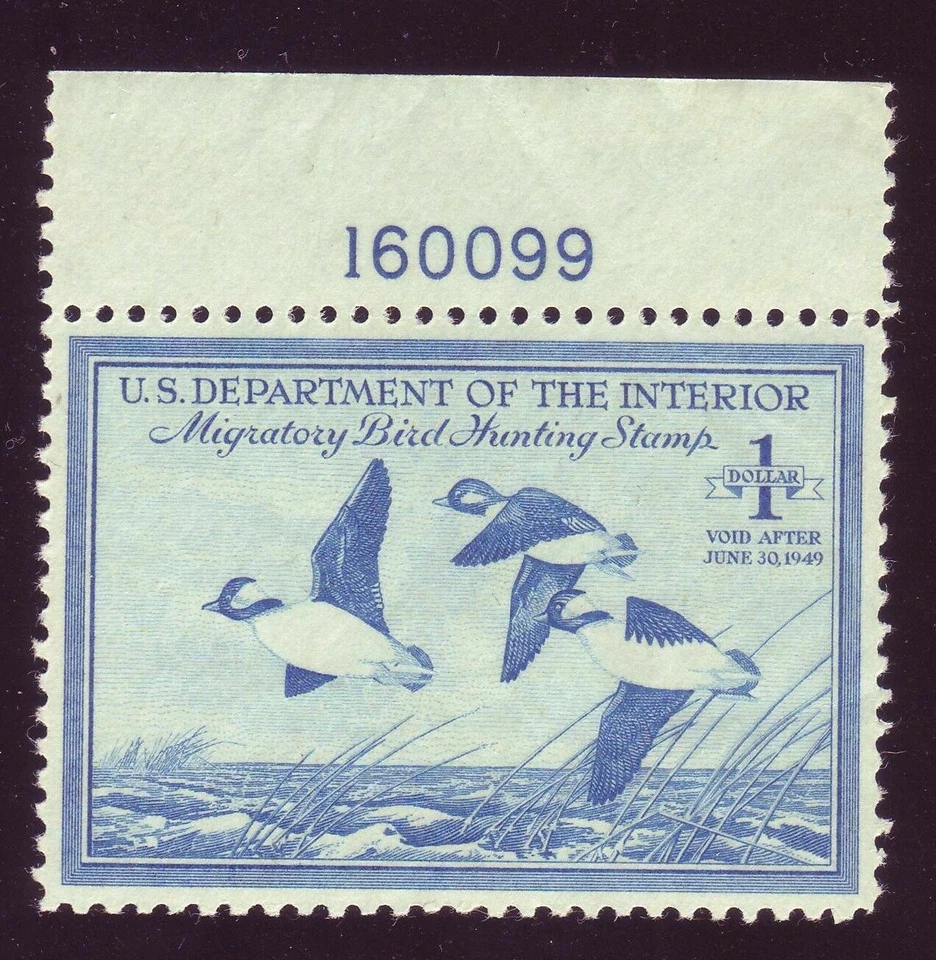 RW15 ( $1 Duck ) - GEM CENTER - MNH - POSITION PIECE w TOP PLATE # !! - Image 1 of 1