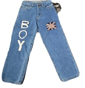 NWT Vintage BOY LONDON Children's 6 Painted Union Jack Jeans - Picture 1 of 4