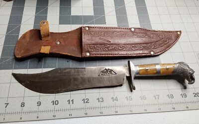 Faca de lâmina fixa feita no México Eagle Pommel Bowie - Imagem 1 de 4