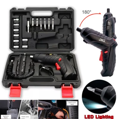 47pcs 3.6V Cordless Electric Screwdriver Set USB Charging Screw Gun w/ LED Light - Image 1 of 4