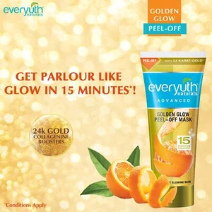 Everyuth Naturals Advanced GOLDEN GLOW Peel-off Mask - 90Gm - Free Ship - Picture 1 of 5