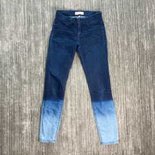Henry & Belle Womens Skinny Jeans Blue Ombre Stretch Low Rise Denim Zipper 25
