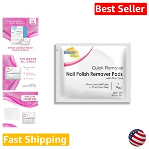 Nail Polish Remover Wipes - Aloe Vera & Acetone, 50 Individually Wrapped Pads - Picture 1 of 8