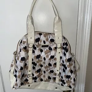Ellen Tracy White Poly Tote Travel Bag W/LAPTOP Carry All - Picture 1 of 9