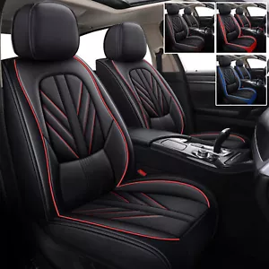 For Nissan Luxury Car Seat Cover 5 Seats Front &Rear Full Set Leather Protector - Foto 1 di 23