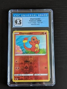 CGC 9.5 Gem Mint Pokémon Charmander Vivid Voltage 023/185 Reverse Holo Common - Picture 1 of 2