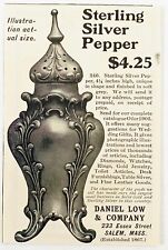 1902 Sterling Silver PEPPER Shaker No.240 Vtg Print Ad~Daniel Low&Co.Salem,Mass