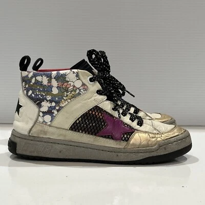Golden Goose High Top Sneakers GGDB Italy Colorful Leather Shoes Women's 39 - Image 1 of 4