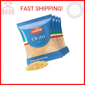 Haddar 100% Durum Semolina Orzo Pasta 16oz (4 Pack) | Great Value! - 4 lbs | Gre - Picture 1 of 2