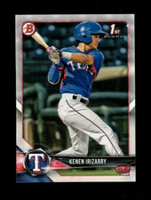 2018 1st Bowman KENEN IRIZARRY Baseball Card BD-140 Texas Rangers
