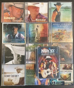 (13) CD/DVD LOT KENNY CHESNEY-GREATEST HITS-BIG REVIVAL-LIFE ON A ROCK-MORE - Picture 1 of 2