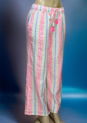 Женские широкие брюки Vineyard Vines в полоску разноцветные размер M - Изображение 1 из 4