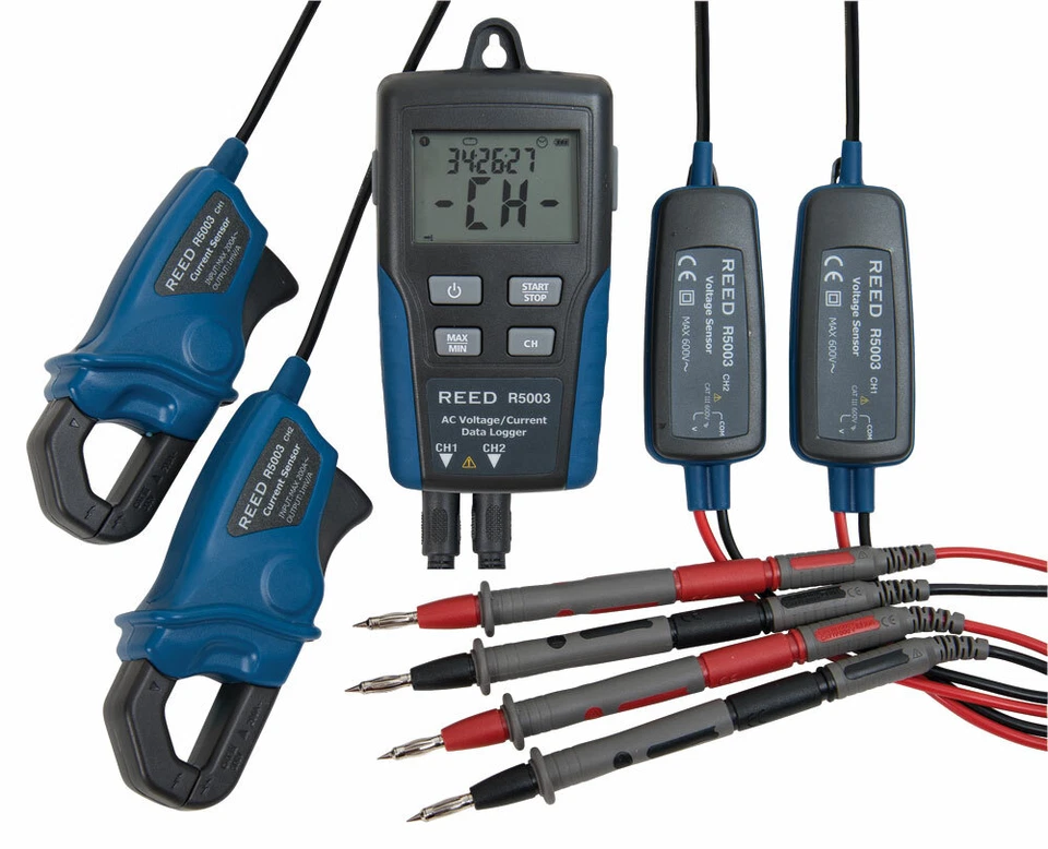 Reed Instruments R5003 AC Current & Voltage Data Logger 2-Channel w/ Software - Image 1 of 1