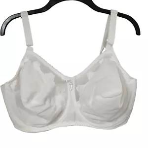 40DD Bali BH weiß leicht ungefüttert Bügel Spitzenbesatz Retro Style - Bild 1 von 8