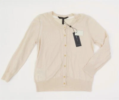 Suéter BCBG MAXAZRIA "Glenna" Corozo Para Mujer M Top con Encaje Seda Algodón Rayón Nuevo con Etiquetas Foto 1 de 4