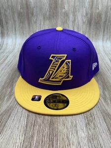 Lakers Los Angeles 59Fifty New Era Sz 7 5/8 Fitted Hat *NWT* 75th Anniversary - Picture 1 of 8