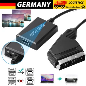 SCART zu HDMI Konverter Adapter SCART auf HDMI Video Audio Konverter Videokabel - Bild 1 von 12