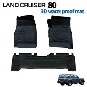 Juego completo de alfombrillas de goma de 5 plazas 3D para Toyota Land Cruiser serie 80 JDM NUEVAS - Imagen 1 de 7