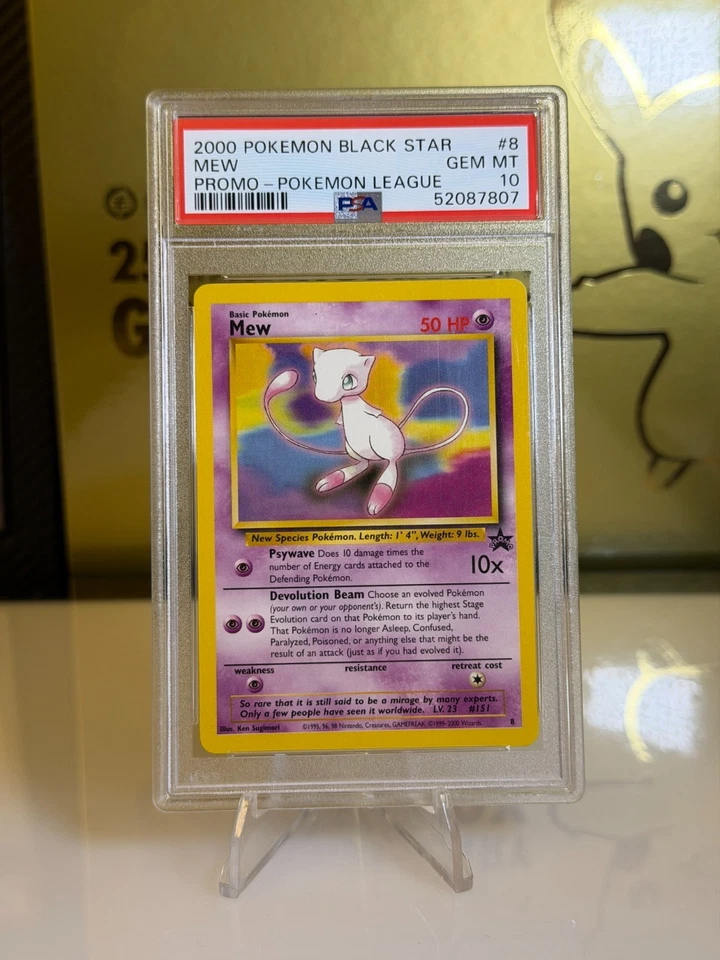 2000 Pokémon Mew Black Star Promo #8 PSA 10 GEM MINT – Pokémon League WOTC Era - Image 1 of 1