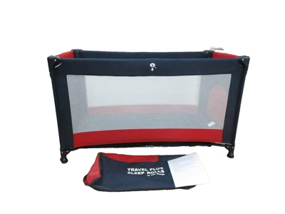 Kinder-Reisebett von ABC Design "Travel Plus Sleep Rolls", Farbe blau / rot - Bild 1 von 4