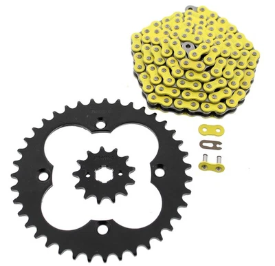 Honda FourTrax TRX 250R 1991 1992 sin junta tórica cadena amarilla y piñón negro 12/39 Foto 1 de 2