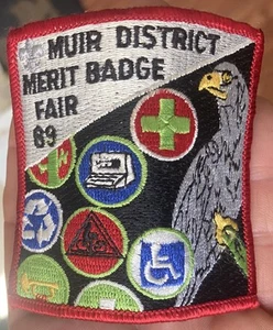 Vintage 1989 San Francisco Area MUIR DISTRICT Merit Badge Fair Boy Scouts PATCH - Picture 1 of 6