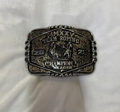 Trophy Rodeo Champion Пряжка на Ремень Команда Roper Roping Header Heeler - Изображение 1 из 2