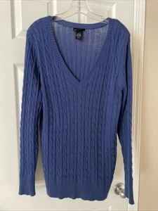 Lane Bryant 18/20 Pull over long sleeve top Sweater Gorgeous Blue - Picture 1 of 3