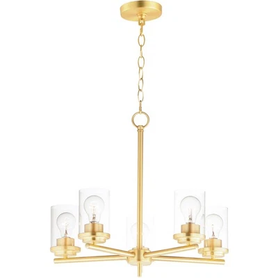 Lámpara de araña Maxim Lighting 10205CLSBR Corona latón satinado Foto 1 de 4