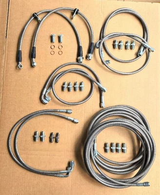 Complete Set Front & Rear Brake Lines  1992-1995 Honda Civic/del sol Rear DRUM Foto 1 de 2