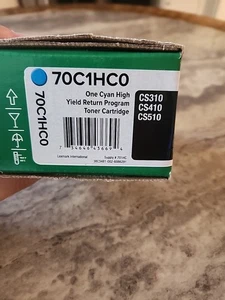 Original Lexmark 70C1HC0 Tonerkassette Cyan hohe Kapazität NEU VERSIEGELT - Bild 1 von 3