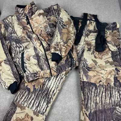 PELLA Hunting Set Mens M Jacket Pants 38x32 Realtree Camo Insulated Rainwear VTG - Image 1 of 4