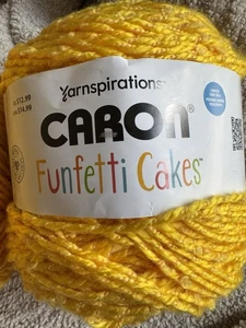 Neu Caron Funfetti Kuchen Garn -- Sonnenschein -- Neu in Verpackung 8 Unzen - Bild 1 von 3