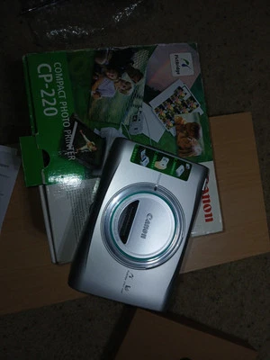 Canon Compact Photo Printer CP-220 W/ KP-108IP Post Card Printing Supplies Color - Image 1 of 4