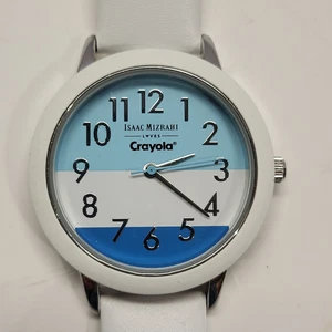 Orologio donna Isaac Mizrahi Loves Crayola cinturini blu e bianchi tondo analogico - Foto 1 di 9
