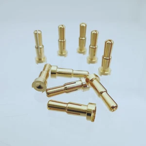 10pcs Low Profile 4mm - 5mm Gold Plated Tapered Bullet Lipo Battery Connectors - Picture 1 of 2