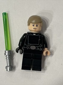 Lego Star Wars Minifigure Jedi Master Luke Skywalker Lightsaber 75093 75159!