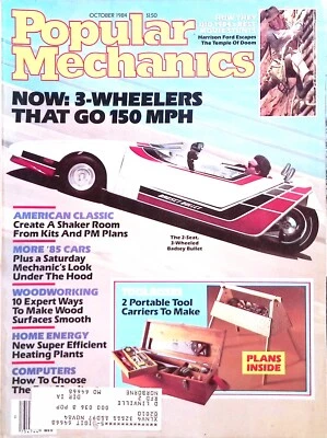 Popular Mechanics Magazine October 1984 3 Wheelers That Go 150 MPH Foto 1 de 2
