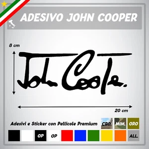 Aufkleber John Cooper Werke Ak Vinyl Mini Signature Ak One S Clubman - Bild 1 von 1
