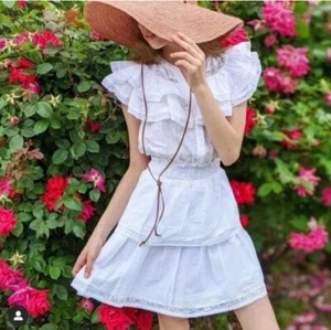 LoveShackFancy Target Small Penelope doppio volant babydoll vestito fata - Foto 1 di 6