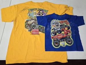 Camisas Monster Truck FIRMADAS para niños - Grave Digger, Monster Jam - 7 autógrafos - Imagen 1 de 15