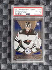 PSA8 NrMt-Mt 2013-14 Totally Certified Rookie PlatBlue /50 Darcy Kuemper #223