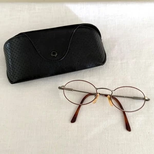 Y2K Polo Ralph Lauren Classic 202 Oval Eyeglass Frames with Case Italy Metal - Picture 1 of 10