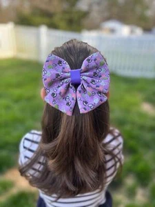 Military Child Dandelions & Dog Tags Hair Bow | Girls Hair Bow | Women Hair Bow - Picture 1 of 11