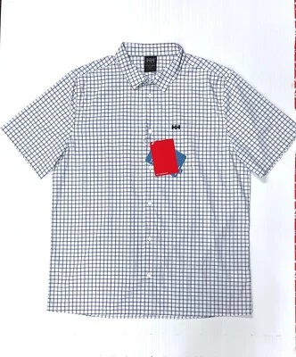 НОВАЯ рубашка с воротником Helly Hansen Fjord на пуговицах QD с коротким рукавом - размер 2XL - Изображение 1 из 4