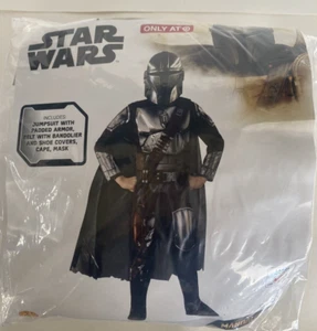 Star Wars Mandalorian Large 12-14 Child Halloween Costume Jumpsuit Padded - Picture 1 of 6