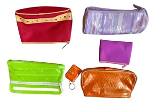 Clinique & Lancôme Cosmetic Bag Lot of 6 pcs Mixed Colors Styles - Picture 1 of 8